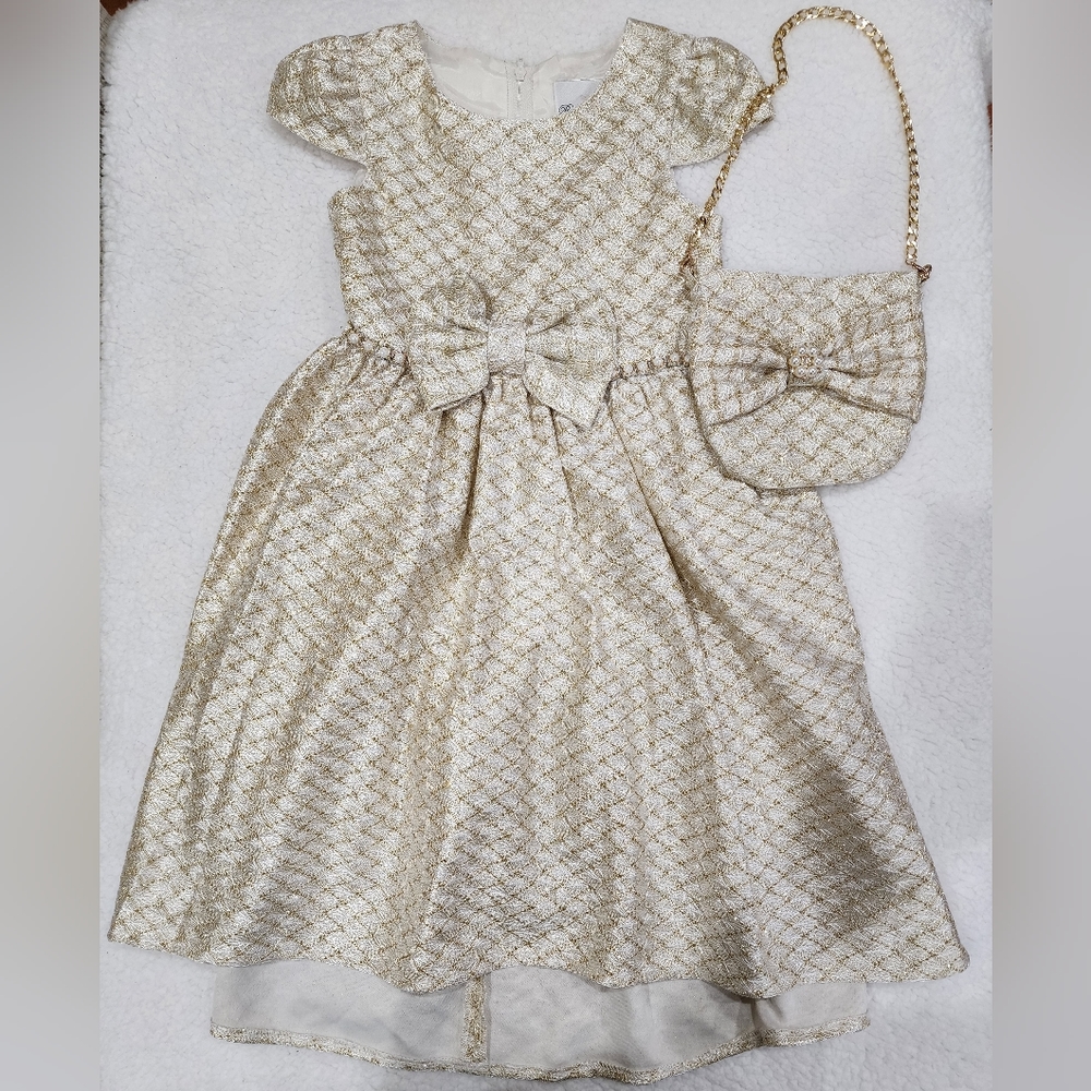 Girls Rare Editions Dress with Purse